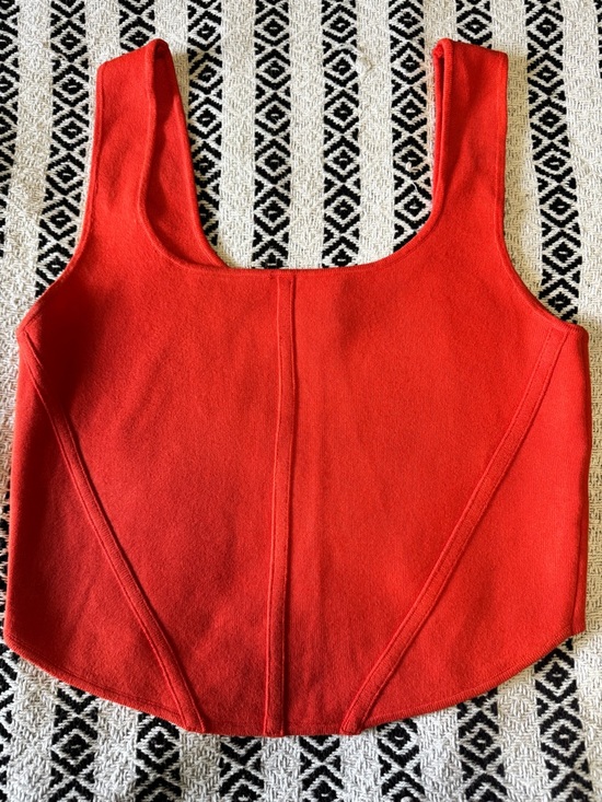 House of Harlow 1960 Tops - Women’s Dark Orange Scoop Neck Tank Top